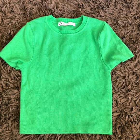 Zara 2 piece green knit cardigan sweater set size medium - Picture 10 of 16